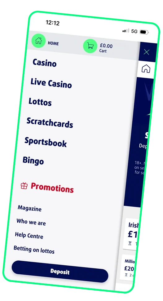 Lottoland UK Casino Mobile App Screenshot 2026